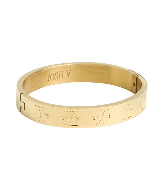 Josh V JV BIRGITTE bangle with logo 006 gold
