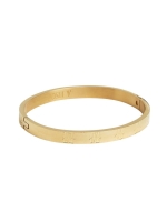 Josh V JV CELYM bangle with logo 006 gold