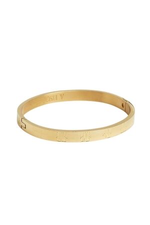 Josh V JV CELYM bangle with logo 006 gold