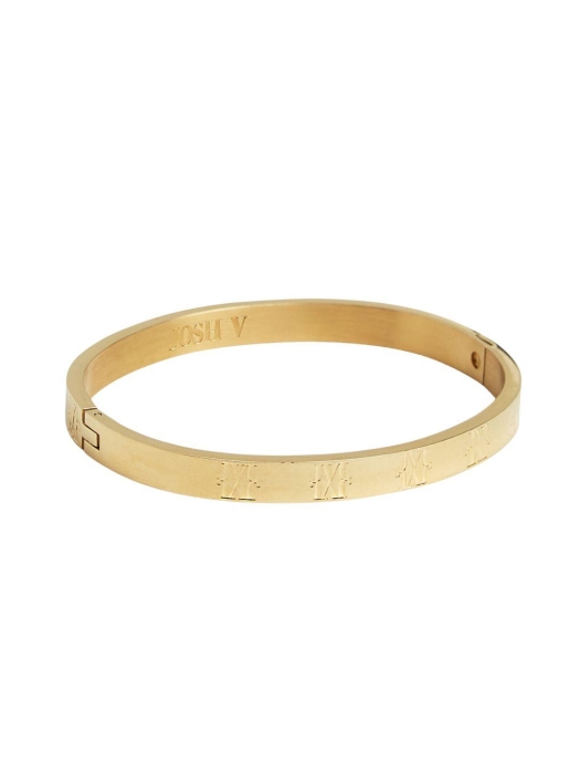 Josh V JV CELYM bangle with logo 006 gold
