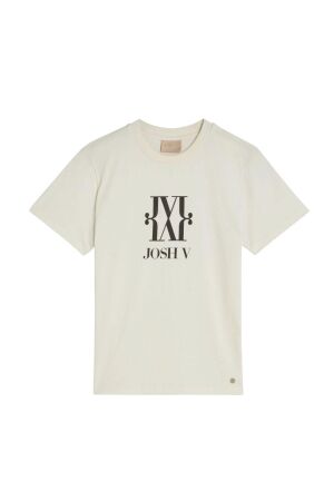 Josh V JV DORIE MONOGRAM slim fit T-shirt 033 off white