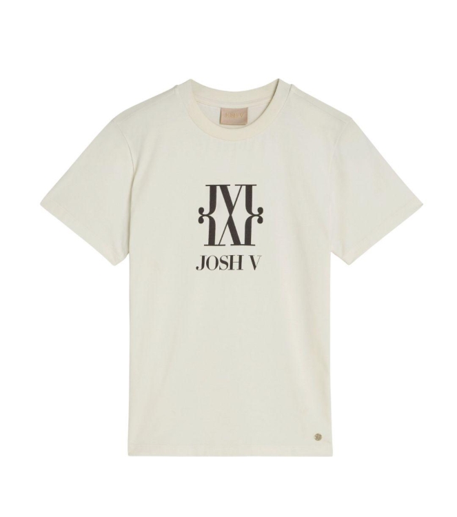 Josh V JV DORIE MONOGRAM slim fit T-shirt 033 off white