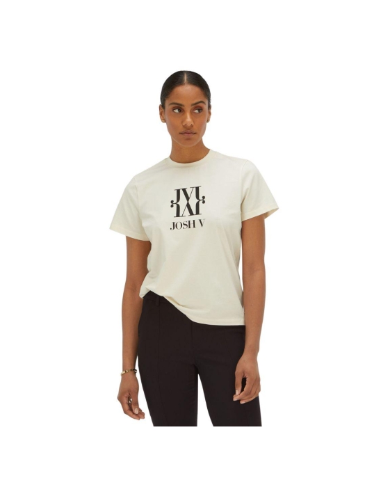 Josh V JV DORIE MONOGRAM slim fit T-shirt 033 off white