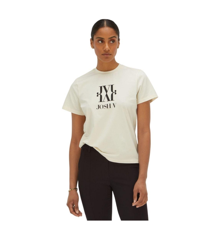 Josh V JV DORIE MONOGRAM slim fit T-shirt 033 off white