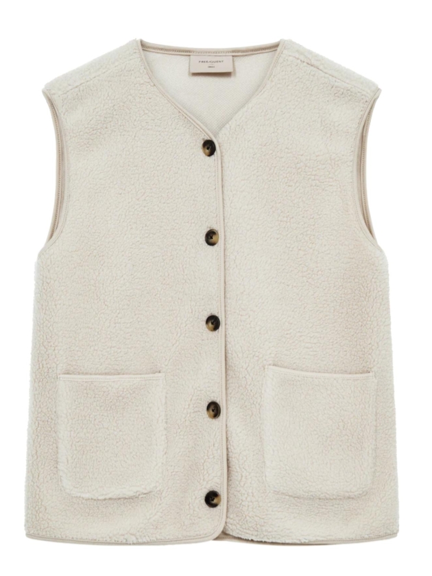Freequent Teddy waistcoat Moonbeam