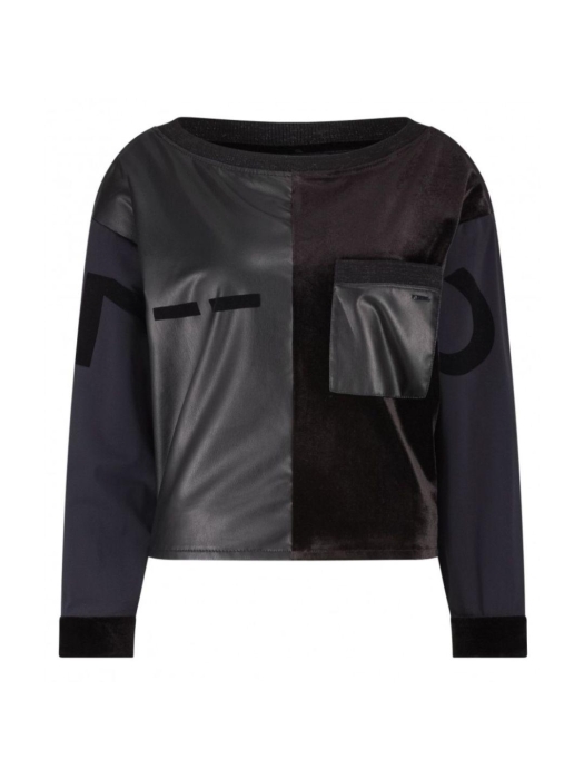 ZIP73 Top 2-half 005 Black velvet