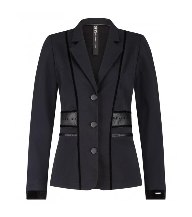 ZIP73 Blazer never ending 005 Black velvet