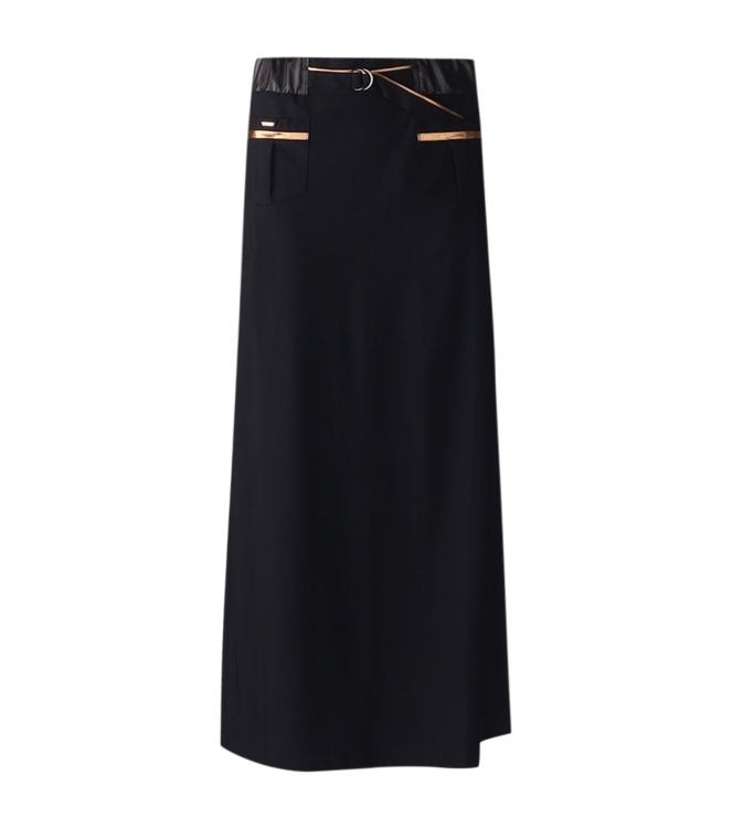 ZIP73 Long skirt  001 Black