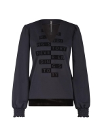 ZIP73 Top V never ending 005 Black velvet