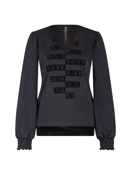 ZIP73 Top V never ending 005 Black velvet