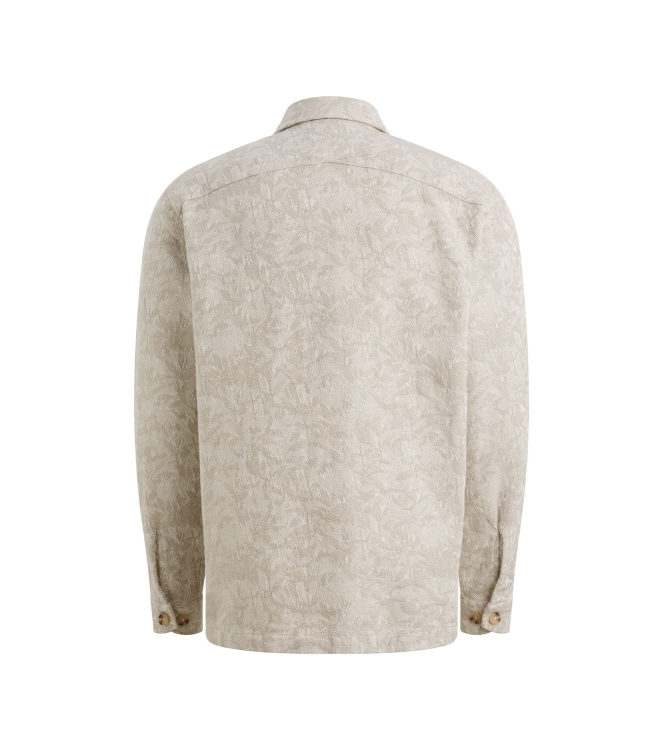 Cast Iron LONG SLEEVE SHIRT Jacquard 2 tone 7178 White onyx