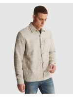 Cast Iron LONG SLEEVE SHIRT Jacquard 2 tone 7178 White onyx