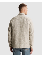 Cast Iron LONG SLEEVE SHIRT Jacquard 2 tone 7178 White onyx