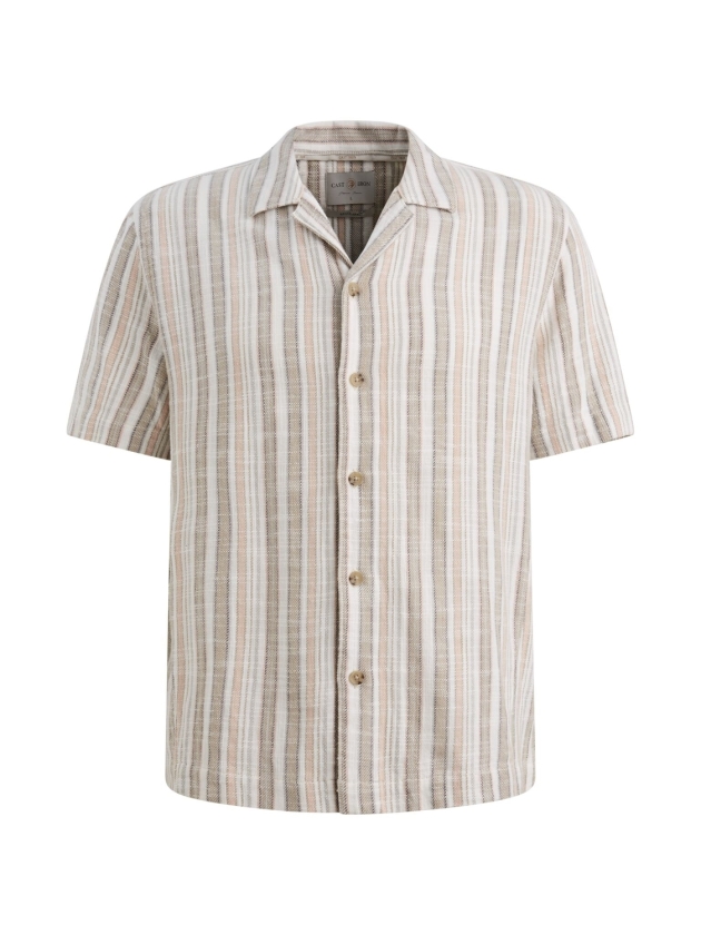Cast Iron Short Sleeve Shirt Slub Twill stri 8023 Aluminum