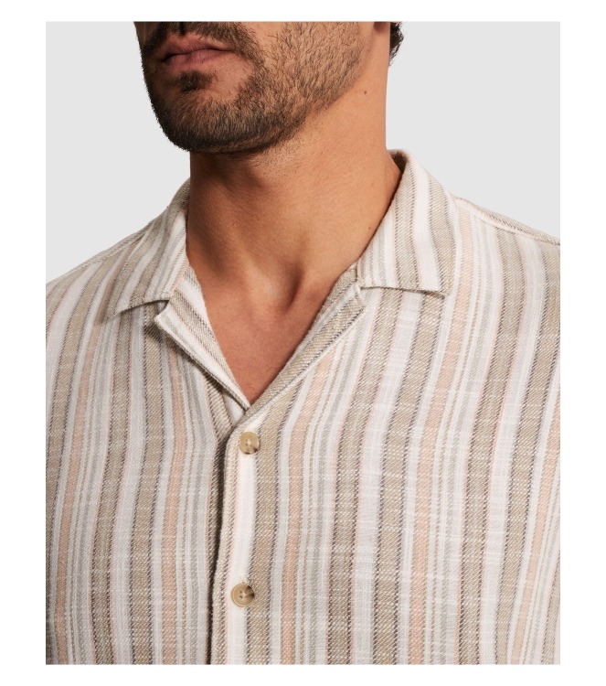 Cast Iron Short Sleeve Shirt Slub Twill stri 8023 Aluminum