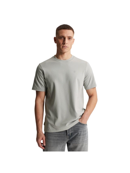 Cast Iron Short sleeve r-neck regular fit in 9105 Belgain block