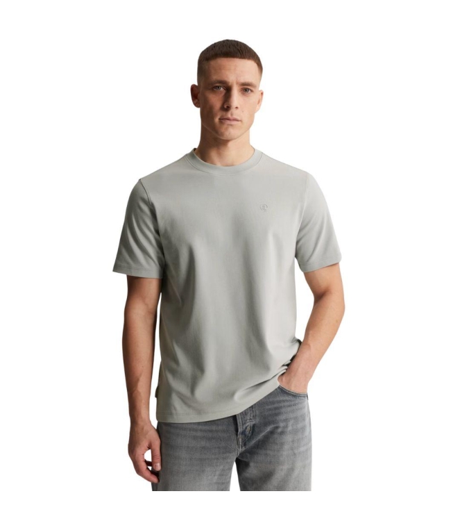 Cast Iron Short sleeve r-neck regular fit in 9105 Belgain block