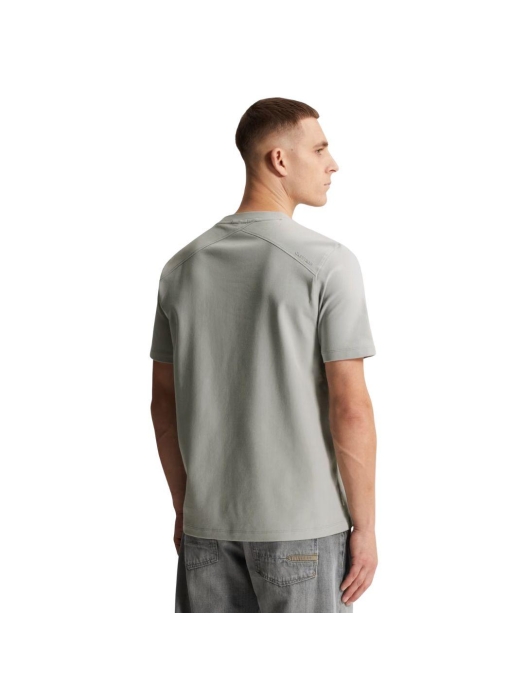 Cast Iron Short sleeve r-neck regular fit in 9105 Belgain block