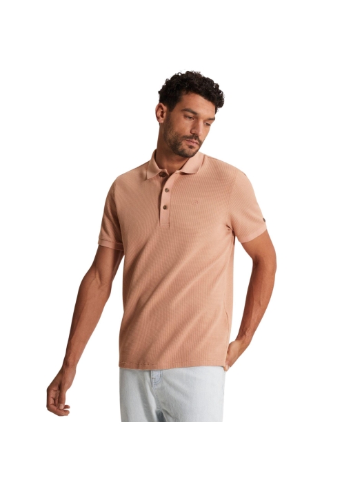 Cast Iron Short sleeve r-neck regular fit tw 3018 Cafe creme