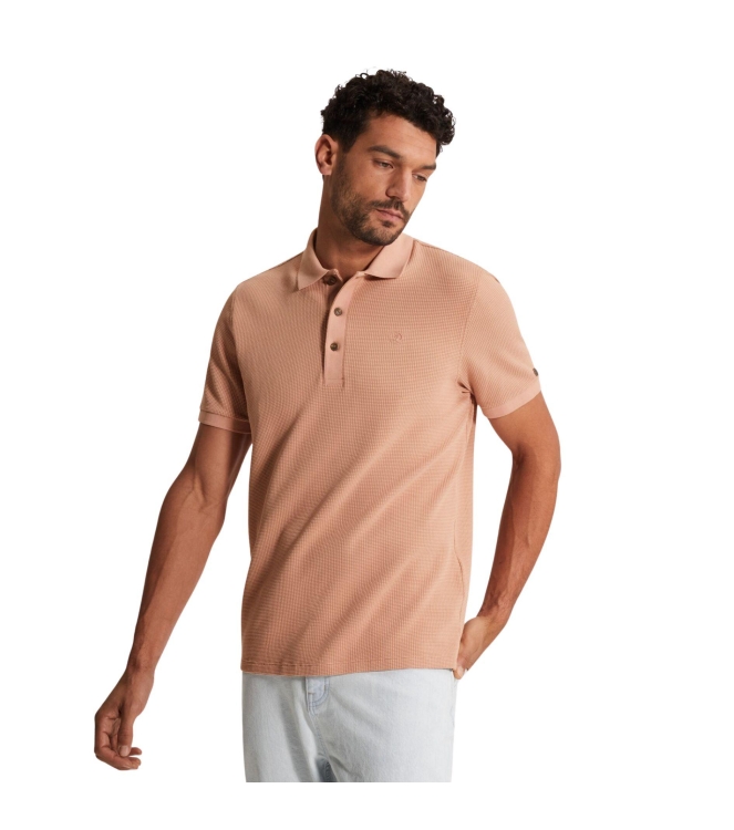 Cast Iron Short sleeve r-neck regular fit tw 3018 Cafe creme