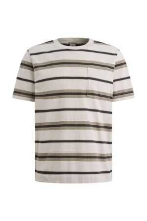 Cast Iron Short sleeve r-neck regular fit st 7178 White onyx