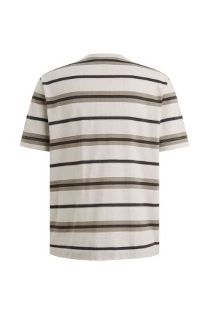 Cast Iron Short sleeve r-neck regular fit st 7178 White onyx