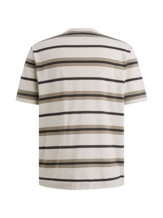 Cast Iron Short sleeve r-neck regular fit st 7178 White onyx
