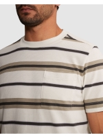 Cast Iron Short sleeve r-neck regular fit st 7178 White onyx