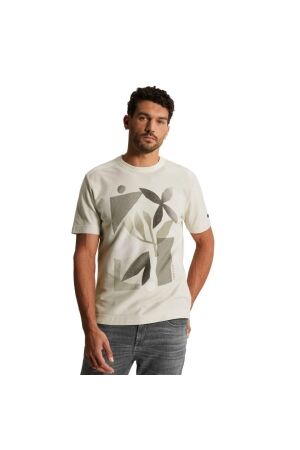 Cast Iron Short sleeve r-neck regular fit tw 7178 White onyx