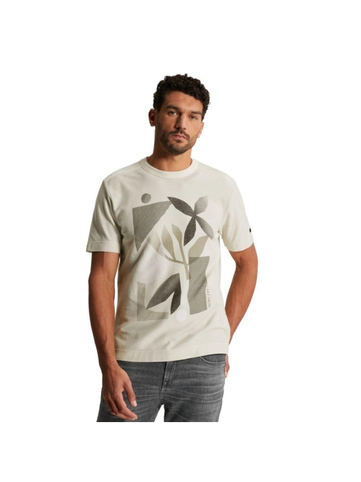 Cast Iron Short sleeve r-neck regular fit tw 7178 White onyx