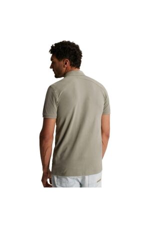 Cast Iron Short sleeve polo slim fit fine pi 6478 Dried sage