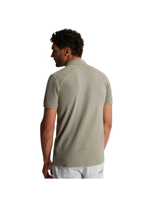 Cast Iron Short sleeve polo slim fit fine pi 6478 Dried sage