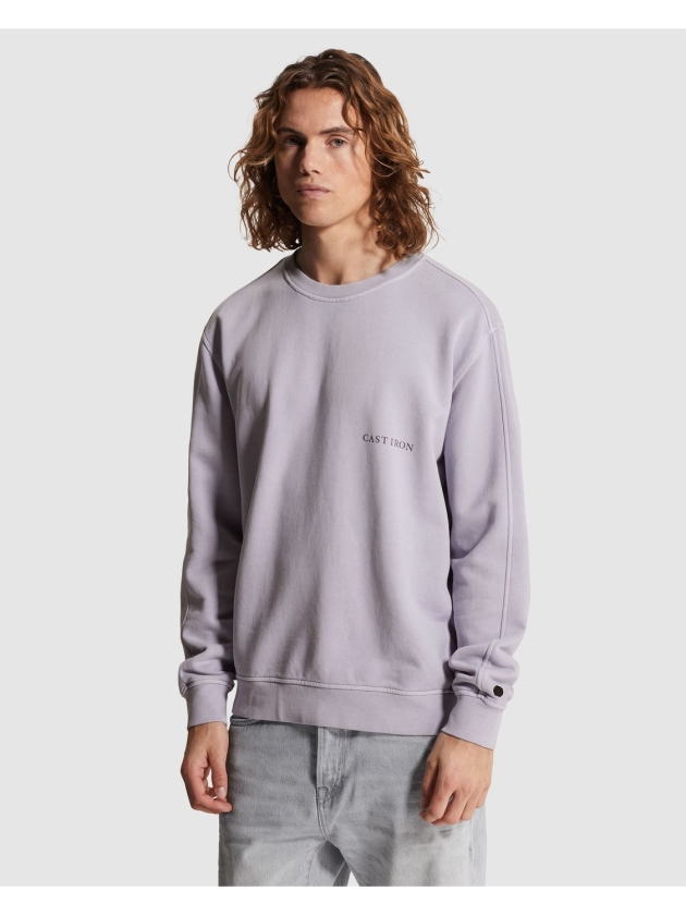 Cast Iron Long sleeve r-neck relaxed fit swe 4270 Cosmic sky
