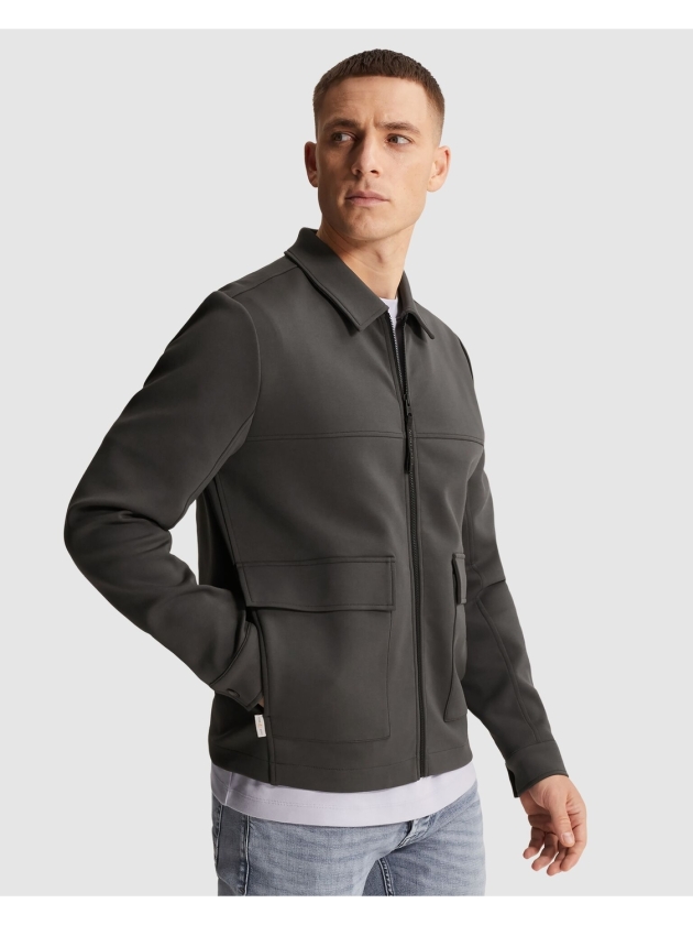 Cast Iron Zip jacket regular fit interlock