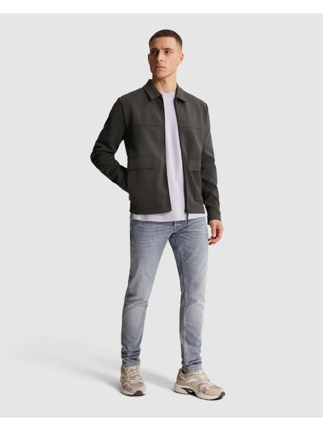 Cast Iron Zip jacket regular fit interlock