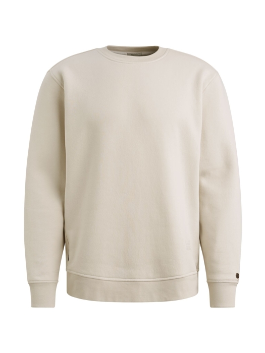 Cast Iron Long sleeve r-neck relaxed fit gra 7178 White onyx
