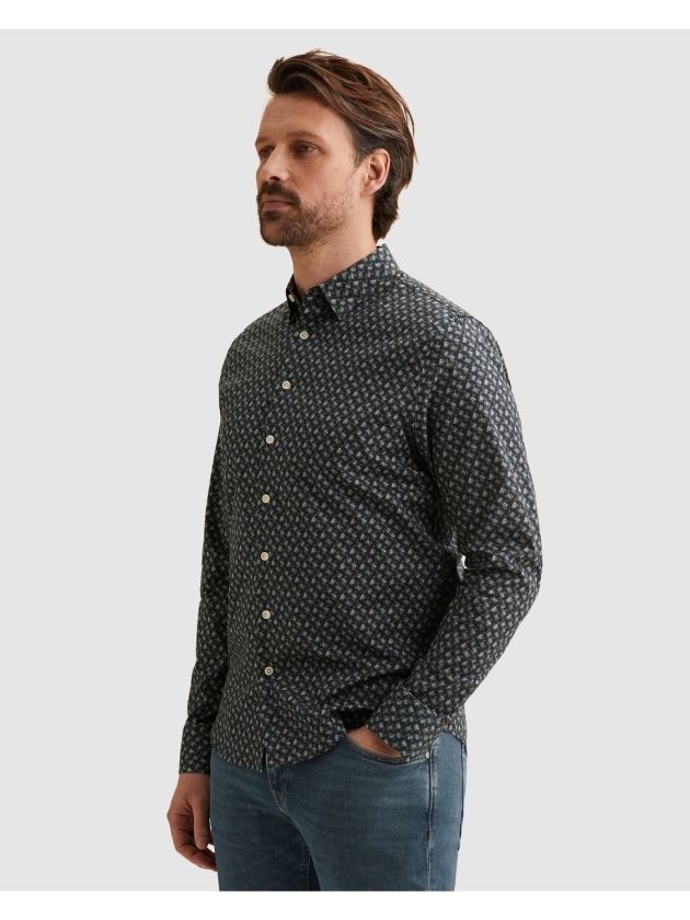 Vanguard LONG SLEEVE SHIRT Print on Poplin 5073 Sky captain