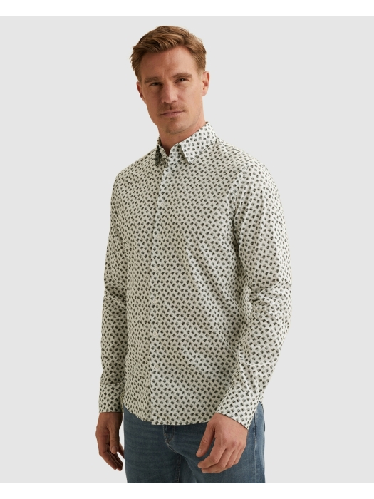Vanguard LONG SLEEVE SHIRT Print on Poplin 7004 Cloud dancer