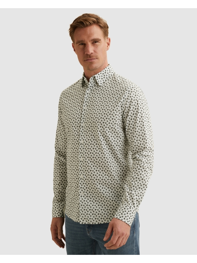 Vanguard LONG SLEEVE SHIRT Print on Poplin 7004 Cloud dancer