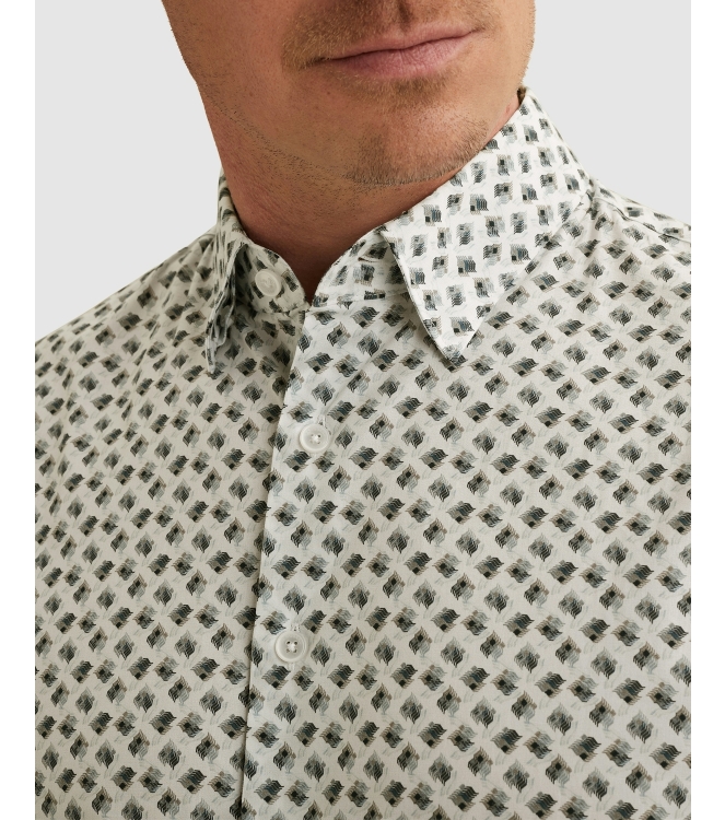 Vanguard LONG SLEEVE SHIRT Print on Poplin 7004 Cloud dancer
