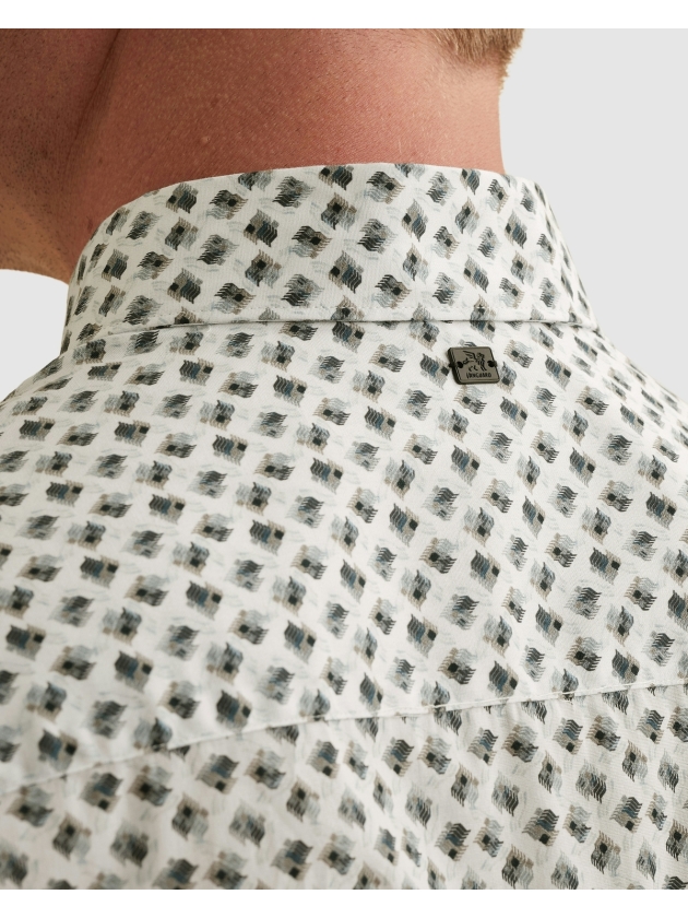 Vanguard LONG SLEEVE SHIRT Print on Poplin 7004 Cloud dancer