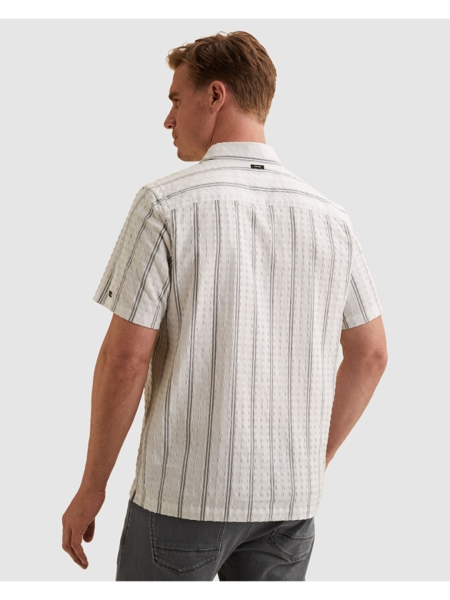 Vanguard Short Sleeve Shirt YD Dobby stripe 7003 Bright white