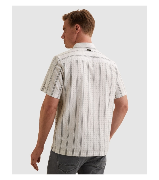 Vanguard Short Sleeve Shirt YD Dobby stripe 7003 Bright white