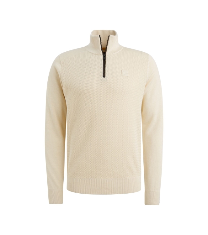 PME Legend Half zip collar cotton modal 7013 Bone white