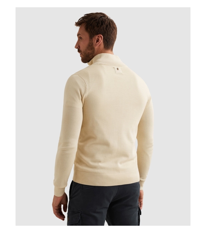 PME Legend Half zip collar cotton modal 7013 Bone white