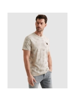 PME Legend Short sleeve r-neck aop cotton slu 7013 Bone white