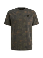 PME Legend Short sleeve r-neck aop cotton slu 8039 Beluga