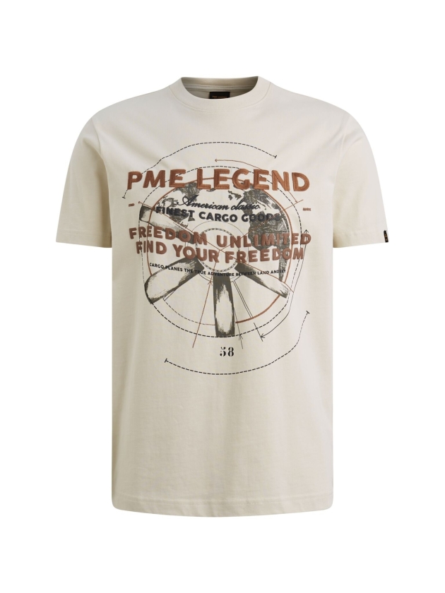 PME Legend Short sleeve r-neck heavy jersey f 7013 Bone white