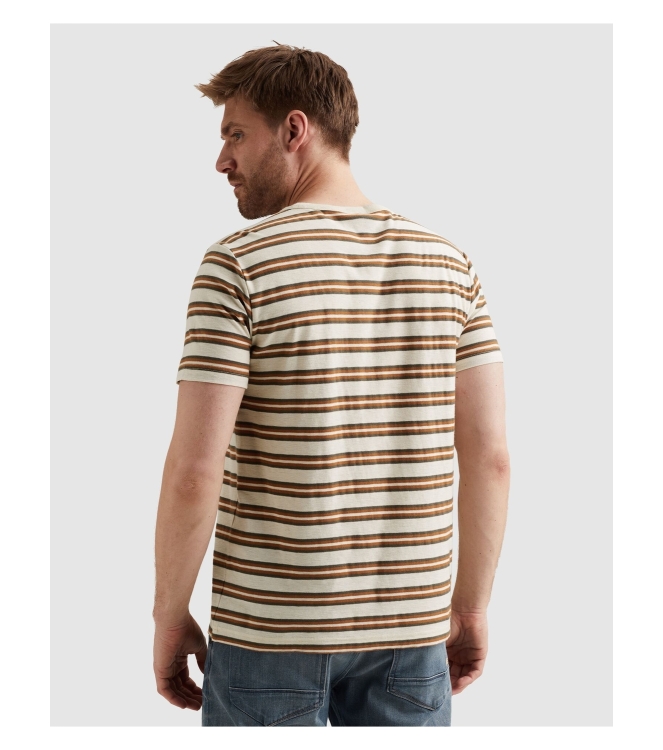 PME Legend Short sleeve r-neck stripe mel jer