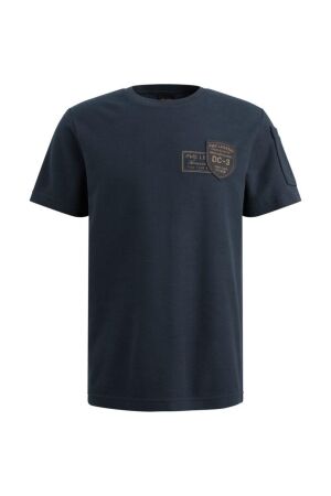 PME Legend Short sleeve r-neck structured piq 5116 Mood indigo